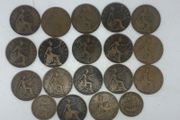 Great Britain UK Mainly Edward VII Penny Coin Lot see pictures for details