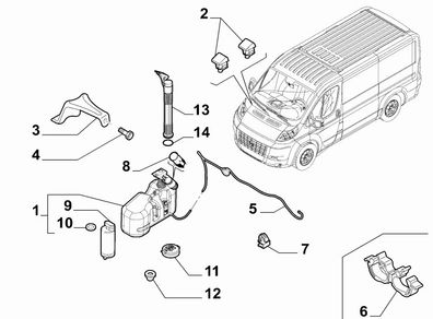 Fiat Ducato Washer Bottle Pump 71752217