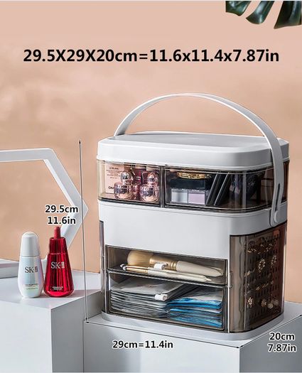 BRAND NEW Multi-Layer Jewelry Box With Mirror cosmetics organizer