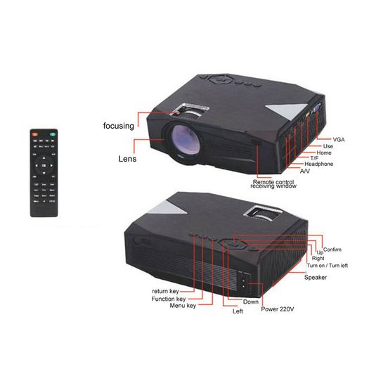 1080p HD Mini Projector LED Android WiFi Projector Video Home Cinema HDMI Movie Game Protector