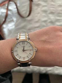 36mm guess watch (park ave. 2 tone model) new battery