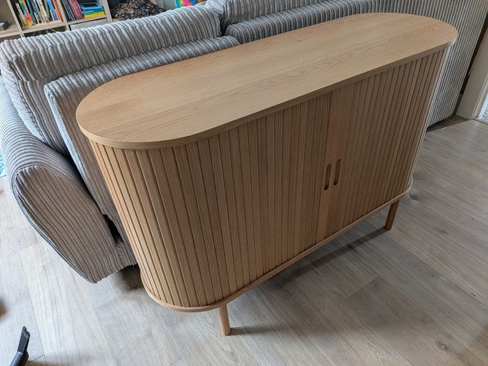 JYSK LYNGVIG Sideboard 120cm Oak - Tambour Doors - Excellent Condition