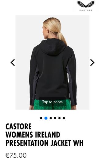 Brand New Castore Womens Ireland Presentation Jacket - Size - U.K.18 - Smaller Fit More A Size - U.K.16 - RRP - 75.00