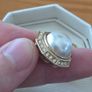1980's Gold Tone Pearl Clip on Earrings Image 5