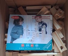 wooden marble run