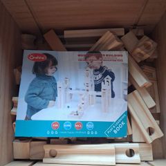 wooden marble run