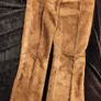 vintage 1970's suede leather flared trousers Image 3