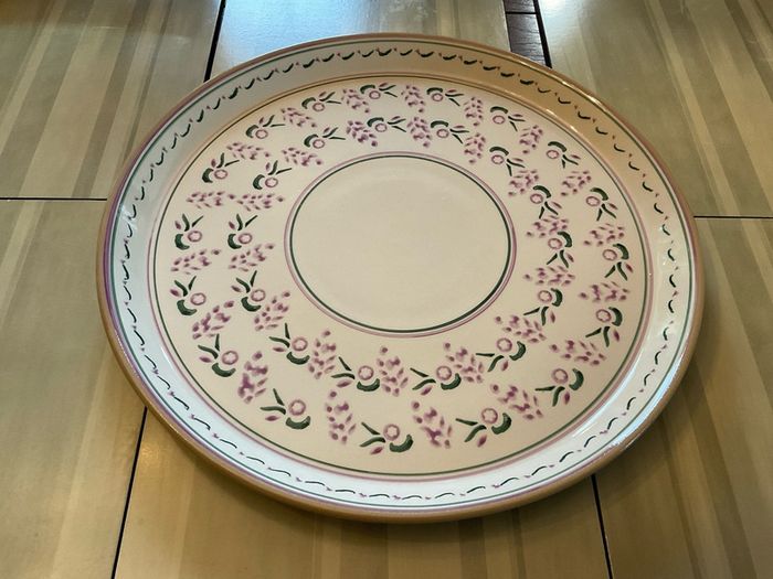 Nicholas Mosse new Lavender limited edition from Washington Creek .  A round platter 13 inches in diameter and a tea pot