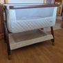 Tutti Bambini CoZee Luxe Bedside Crib, in the walnut/cream Image 2