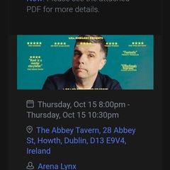 2 Tickets for Chris Kent.