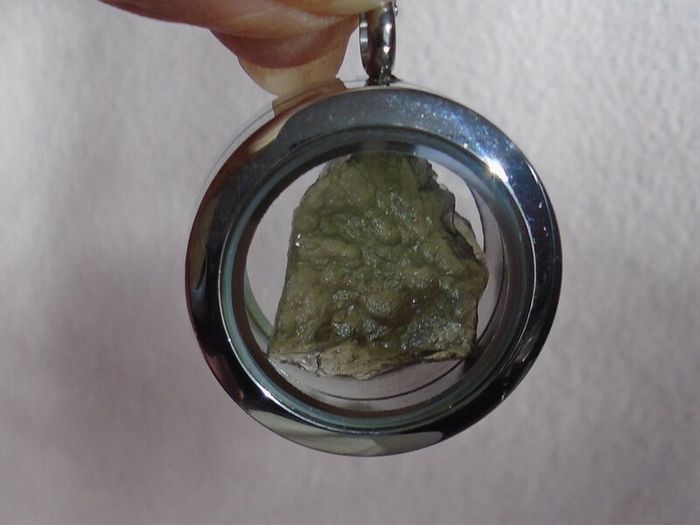 Gemstone jewellery, Floating pendant, Moldavite, Jewellery, Gift