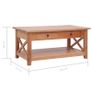 Coffee Table 100x55x46 cm Solid Mahogany Wood Image 2