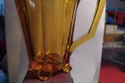 Amber glass jug 4 inches high