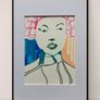 Original Art Figurative Girl Line Drawing Pop Art Image 5