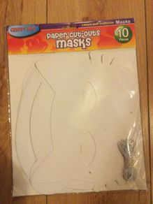 Paper Cut out Masks Brand New