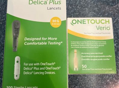 One touch Verio blood glucose diabetes test strips set