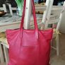 Red Leather Handbag Image 8
