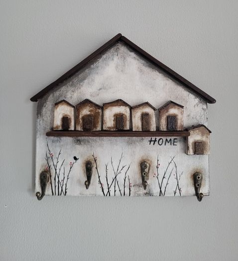 Handcrafted wooden key holder