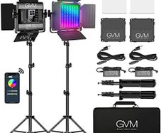 LED Video Light Panel, RGB Video Lighting with APP Control, 800D Studio LED Photography Lighting with Tripod Kit, 18 Kinds Lights Scene LED Light Panel for YouTube Studio Video