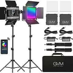 LED Video Light Panel, RGB Video Lighting with APP Control, 800D Studio LED Photography Lighting with Tripod Kit, 18 Kinds Lights Scene LED Light Panel for YouTube Studio Video