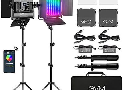 LED Video Light Panel, RGB Video Lighting with APP Control, 800D Studio LED Photography Lighting with Tripod Kit, 18 Kinds Lights Scene LED Light Panel for YouTube Studio Video