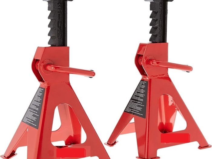 Steel Jack Stands, 3 Ton Capacity - 1 Pair