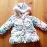 Monsoon Baby Floral Padded Puffball Coat Pink Image 2