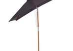 MarketWooden Patio Umbrella- Parasol Outdoor Sunshade 6 Ribs Deep Grey
