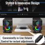 FREE SHIPPING PC Speakers,Mini Desktop Speaker for PC with Colorful LED Light,Stereo 2.0 USB Powered 3.5mm Aux Portable Gaming Multimedia Speaker for Computer Laptop Monitor,Tablets,Music Player Image 3