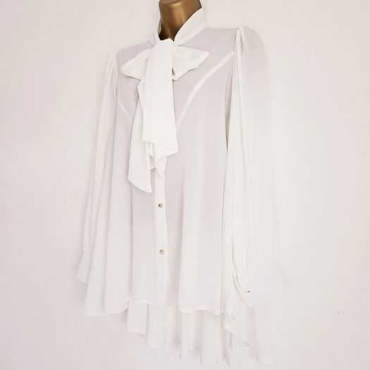 NEW Dorothy Perkins Crepe White Pussybow Blouse