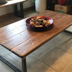 Large Handcrafted Coffee Table from Reclaimed Timber & Steel