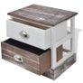Bedside Cabinets 2 pcs Brown and White Image 4