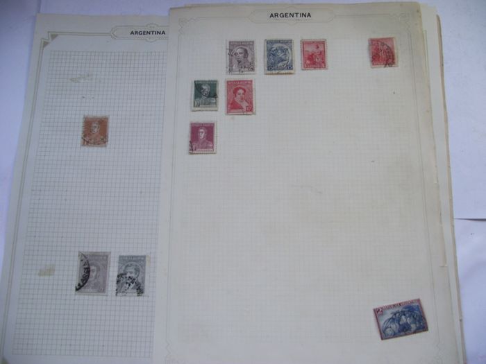 A Collection of Stamps from Central and South Americas on Loose Pages