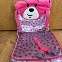 Build A Bear BABW Luggage Seat Car Seat Carrier Cushion Pink and Purple