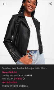 Topshop biker jacket