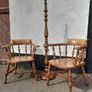 Pair of Antique Captain's Chairs Image 6