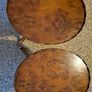 Pair of Antique Style Burr Yew Wood Wine Tables Image 4