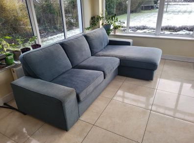 Ikea Kivit 2 seat sofa and chaise long