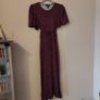 Purple Black Heart Jersey Midi Dress Image 4