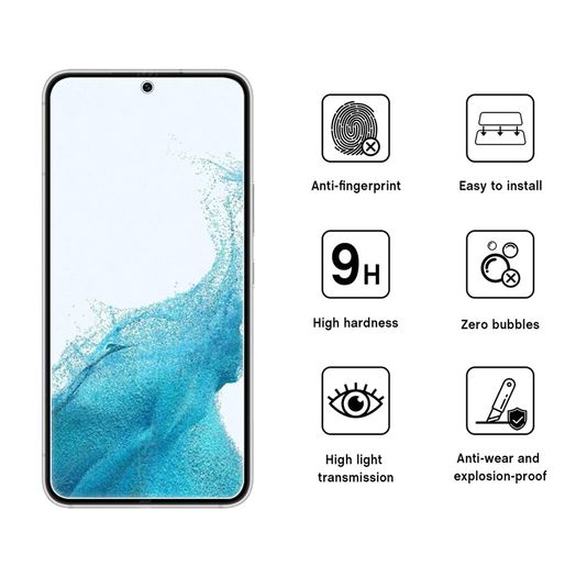 For Samsung Galaxy S22 5G Tempered Glass Screen Protector Guard Case Friendly New - FHT02SMTG