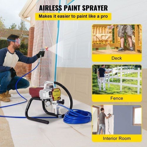 Airless Wall Paint Sprayer 1800W Electric Sprayer Gun Kit, 22Mpa Adjustable Spray Pressure with 15M Pipe for Wall & Ceiling/Wood & Metal Paint (FREE SHIPPING)
