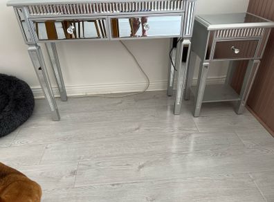 Mirror console hall table and matching side table