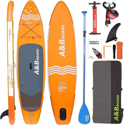 MASSIVE SALE Inflatable Stand Up Paddle Board, 10ft/11ft Paddle Boards for Adults with Premium SUP Paddleboard Accessories & Backpack, Dual Action Pump, Wide Stance, Non-Slip Deck for Beginners & Experts
