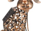 Metal Scroll Dog Solar Light