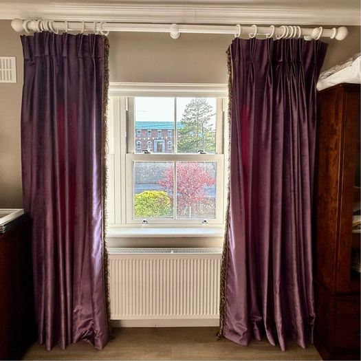 Deep Purple Line Curtains