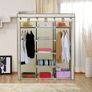 Canvas Wardrobe Cupboard Clothes Hanging Rail FREE DELIVERY NATIONWIDE Image 9