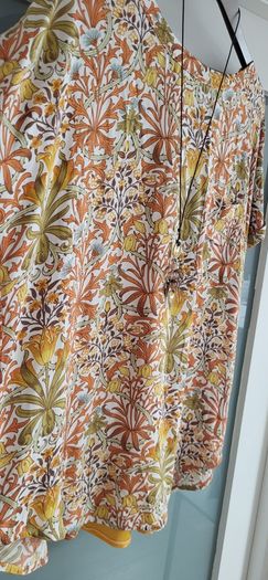 NEXT Morris & Co floral loose top with back detail Sz 10UK (Fit 10-12UK)