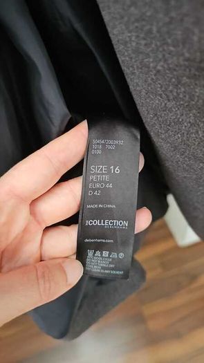 Debenhams Women's Grey Biker Coat Jacket Fashion Blazer Petit