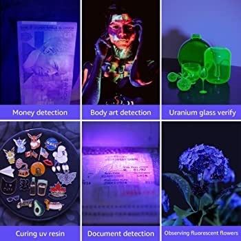 21 LED 395nm UV Torch, Black Light Detector for Pets Urine, Stain, Bed Bugs on Carpet or Floor, Fake Banknote and More, Valentines Day Gift, 3 AAA Batteries Included (FREE SHIPPING)