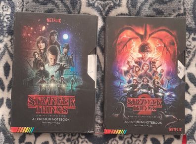 2 Stranger Things A5 Premium Notebooks - VHS Style